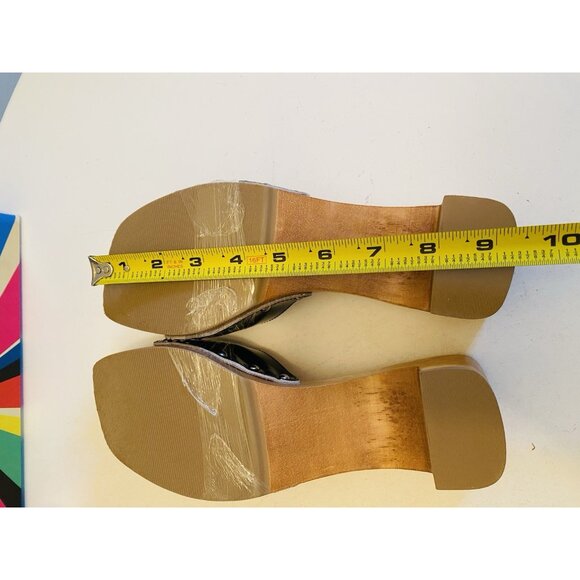 Dr Scholls Women Size 7 Exercise Clog Sandal Black Patent Leather Slide New - Picture 10 of 15